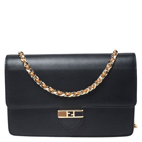 fendi chain bag leather|fendi handbags for women.